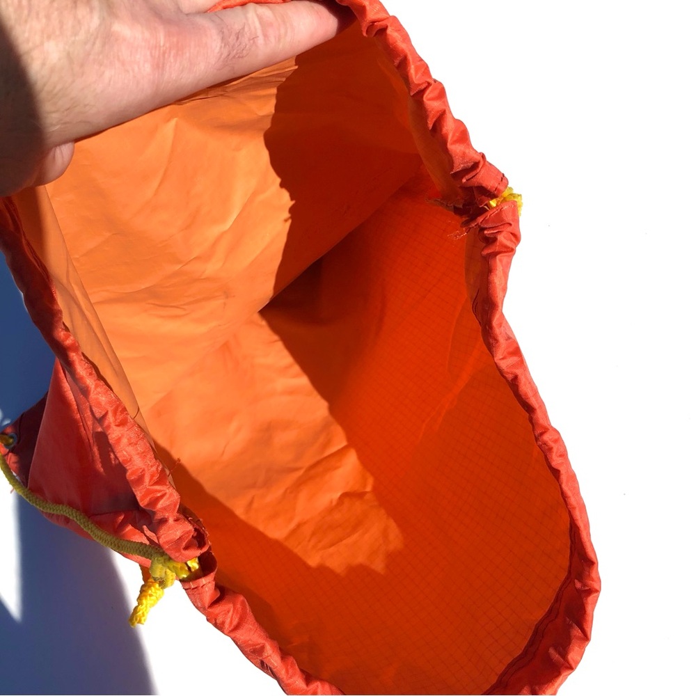 Draw String Backpack Orange And Yellow - Picture 6 of 14